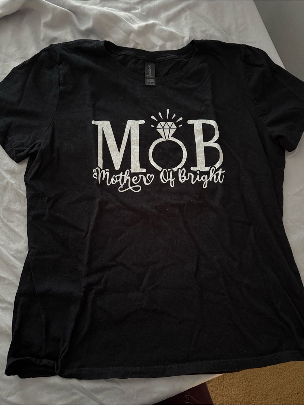 Mother Of Bride (MOB) Graphic Tee - Black